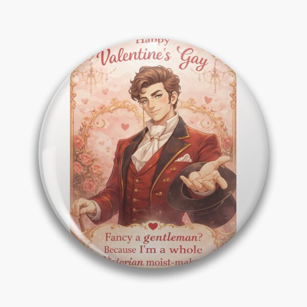 Item preview, Happy Valentine’s Gay – Dashing Victorian Gentleman Offers Love with Monocle and Charm designed and sold by Places On Earth.