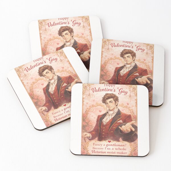 Item preview, Happy Valentine’s Gay – Dashing Victorian Gentleman Offers Love with Monocle and Charm designed and sold by Places On Earth.
