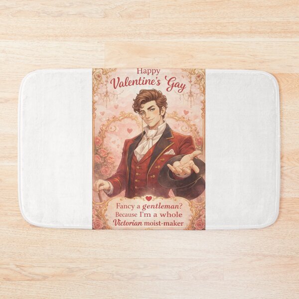 Item preview, Happy Valentine’s Gay – Dashing Victorian Gentleman Offers Love with Monocle and Charm designed and sold by Places On Earth.