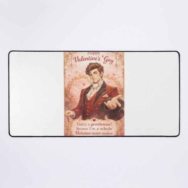 Item preview, Happy Valentine’s Gay – Dashing Victorian Gentleman Offers Love with Monocle and Charm designed and sold by Places On Earth.
