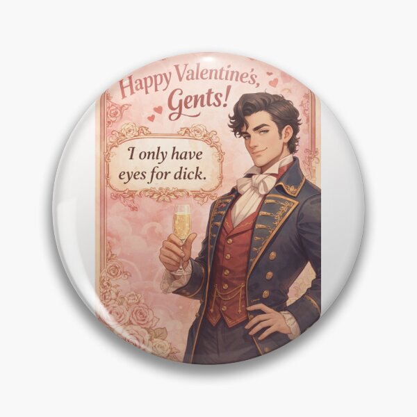 Item preview, Happy Valentine’s Gents – Saucy Gay Aristocrat with Champagne and a Blunt Message designed and sold by Places On Earth.