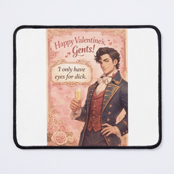 Item preview, Happy Valentine’s Gents – Saucy Gay Aristocrat with Champagne and a Blunt Message designed and sold by Places On Earth.