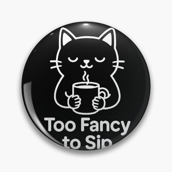 Item preview, Too Fancy to Sip Cat Shirt – Sassy Elegant Cat Tee designed and sold by WhiskerlyGfx.