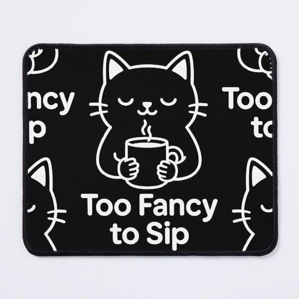 Item preview, Too Fancy to Sip Cat Shirt – Sassy Elegant Cat Tee designed and sold by WhiskerlyGfx.