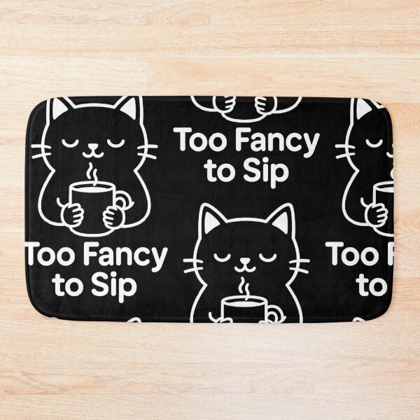 Item preview, Too Fancy to Sip Cat Shirt – Sassy Elegant Cat Tee designed and sold by WhiskerlyGfx.