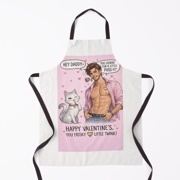 Item preview, Happy Valentine’s You Frisky Rainbow Little Twink – Shirtless Hunk and Sassy Cat Banter designed and sold by Places On Earth.