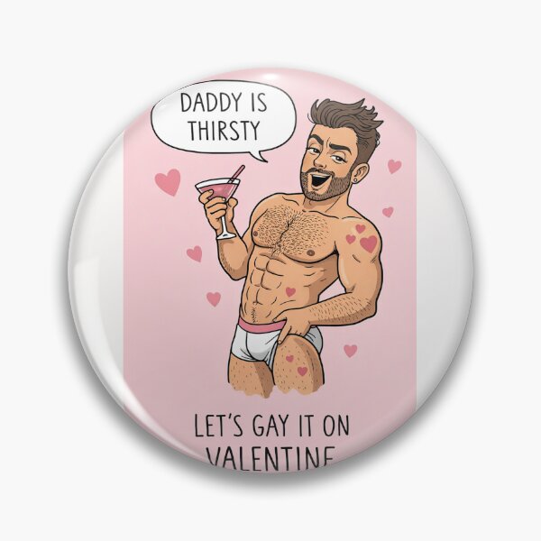 Item preview, Daddy Is Thirsty – Gay Valentine’s Day Muscle Hunk in Underwear with Cocktail designed and sold by Places On Earth.