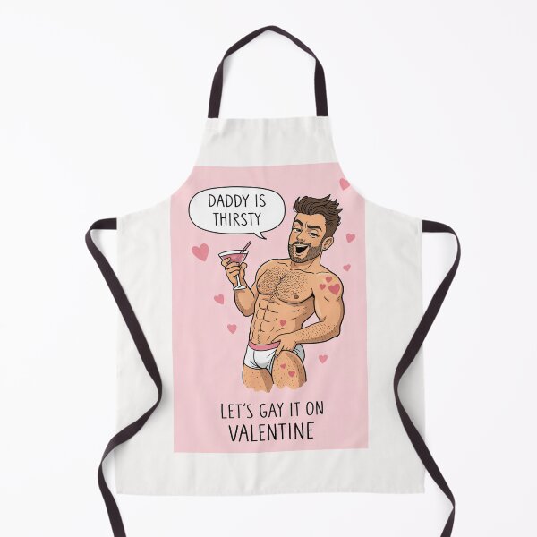 Item preview, Daddy Is Thirsty – Gay Valentine’s Day Muscle Hunk in Underwear with Cocktail designed and sold by Places On Earth.