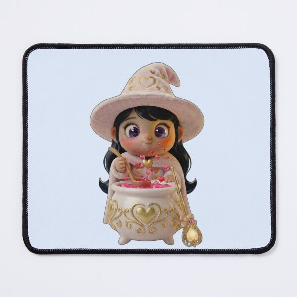 Item preview, Cute Baby Witch Brewing Pink Love Potion designed and sold by PixMoody.