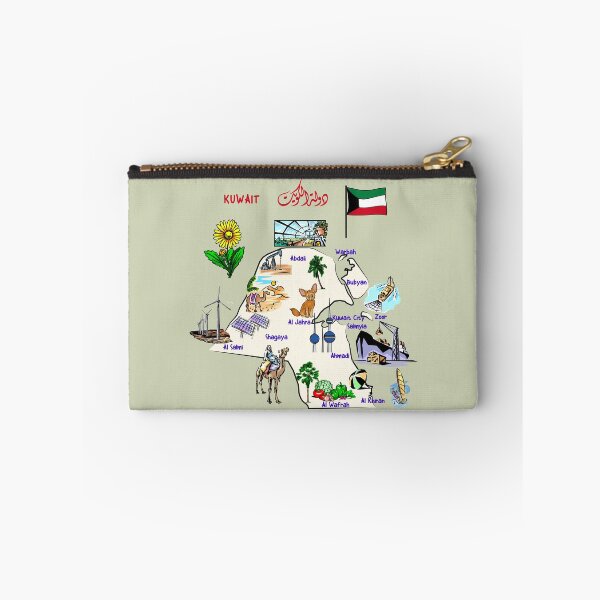 Item preview, Kuwait Illustrated Landmarks Map - Cultural & Nature Heritage Art designed and sold by mashmosh.