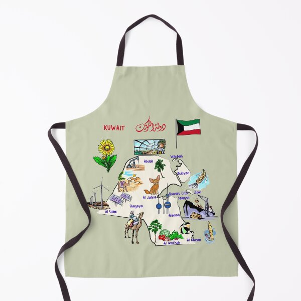 Item preview, Kuwait Illustrated Landmarks Map - Cultural & Nature Heritage Art designed and sold by mashmosh.
