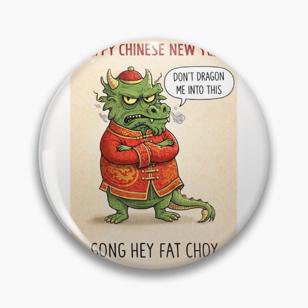 Item preview, Don’t Dragon Me Into This – Grouchy Dragon in Gold-Trimmed Robe for Chinese New Year designed and sold by Places On Earth.