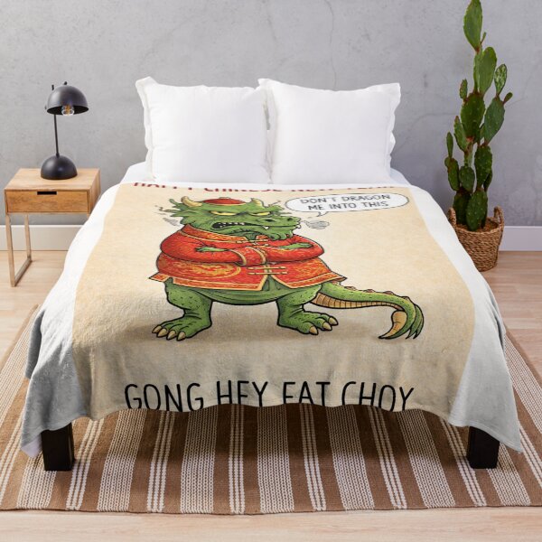 Item preview, Don’t Dragon Me Into This – Grouchy Dragon in Gold-Trimmed Robe for Chinese New Year designed and sold by Places On Earth.