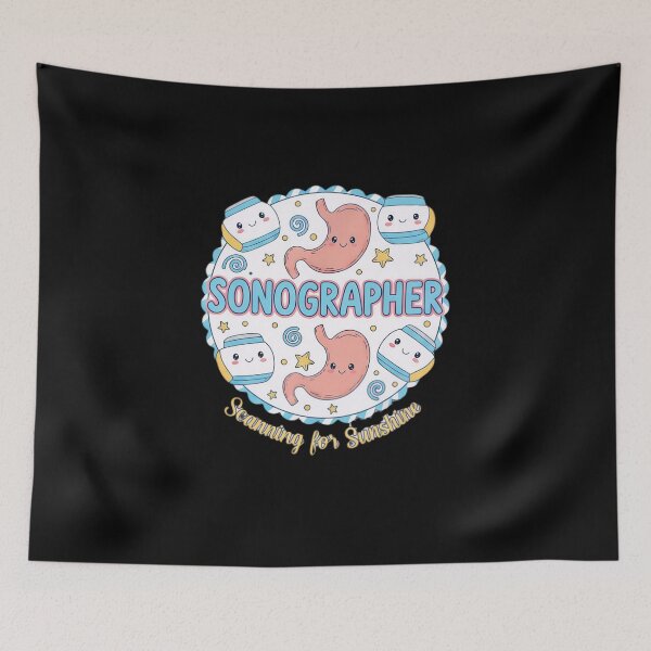 Item preview, Kawaii Sonographer Scanning for Sunshine | Cute Ultrasound Tech Art designed and sold by MyProfessionaltees.
