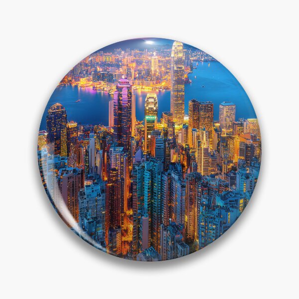 Item preview, Stunning Nightscape of Hong Kong's Skyline at dusk designed and sold by Artessie.