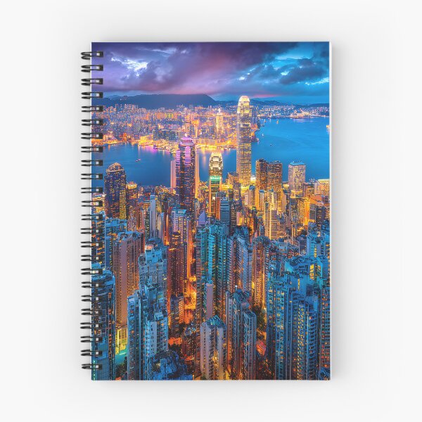 Item preview, Stunning Nightscape of Hong Kong's Skyline at dusk designed and sold by Artessie.