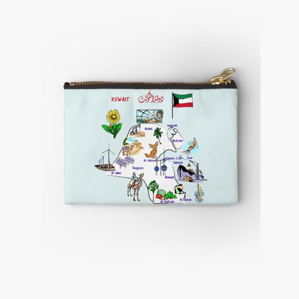 Item preview, Kuwait Map Art, Icons & Landmarks designed and sold by mashmosh.