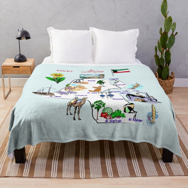 Item preview, Kuwait Map Art, Icons & Landmarks designed and sold by mashmosh.