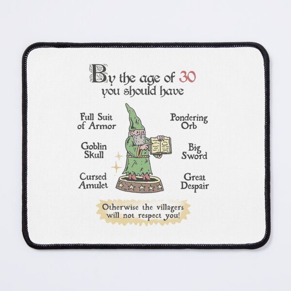 Item preview, Funny Wizard 30th Birthday Fantasy Quest Checklist designed and sold by JossDesign15.
