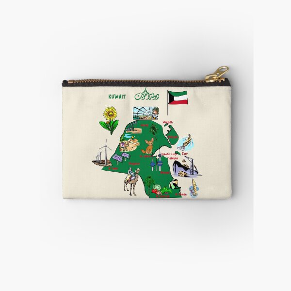 Item preview, Kuwait Map Illustration, Culture, Nature & Landmarks designed and sold by mashmosh.