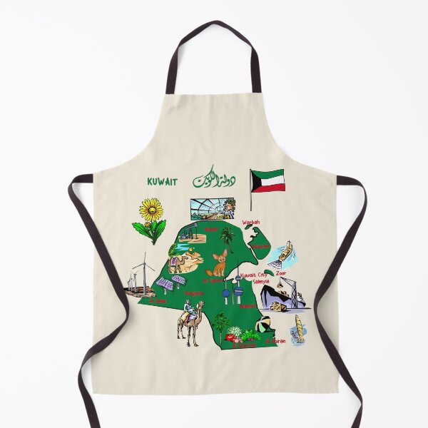 Item preview, Kuwait Map Illustration, Culture, Nature & Landmarks designed and sold by mashmosh.