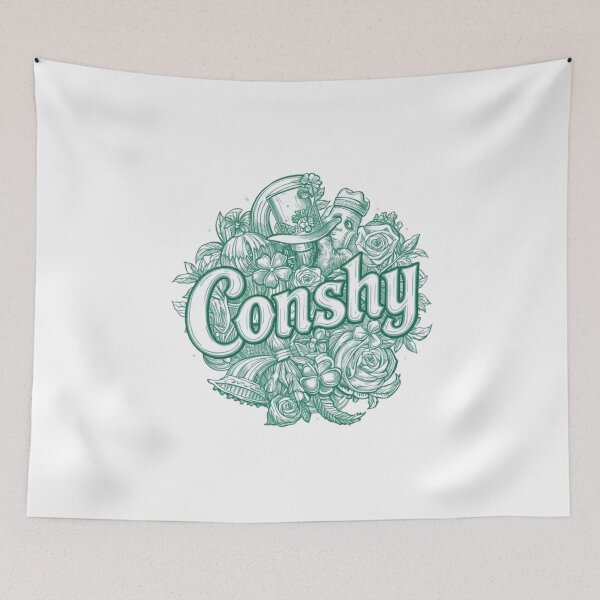 Item preview, Conshy Local Pride Intricate Floral Typography Green Line Art Graphic designed and sold by HenikaPonko.