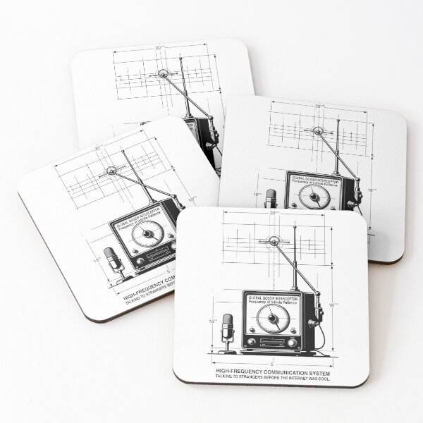 Item preview, Vintage Ham Radio Blueprint - Original Social Media designed and sold by mAXiBoOM.