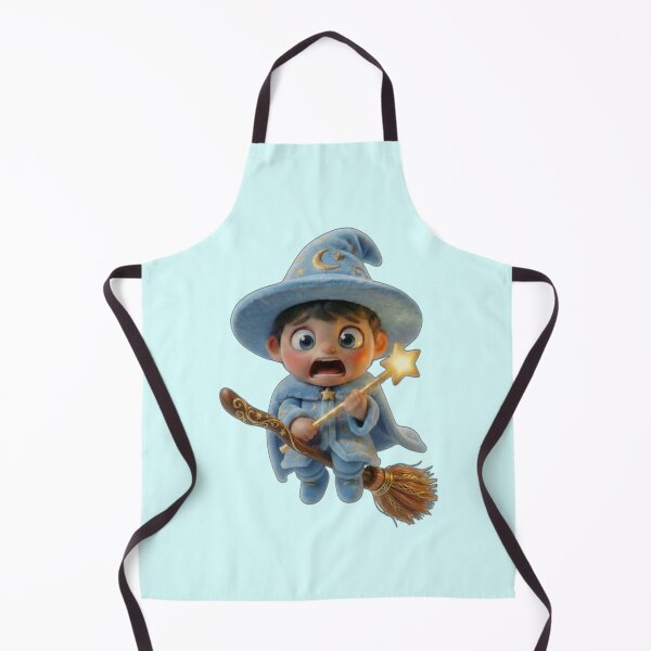Item preview, Funny Scared Baby Wizard Flying Broomstick designed and sold by PixMoody.