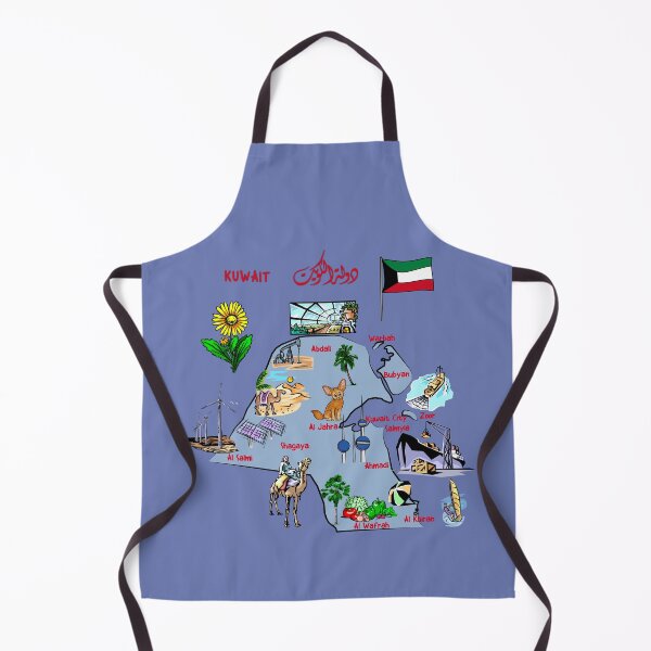 Item preview, Kuwait Landmarks & Culture Map Art designed and sold by mashmosh.