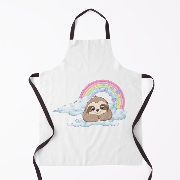 Item preview, Dreamy Sloth - Cute Sloth Resting on Clouds with Rainbow & Hearts designed and sold by Love3Happy.