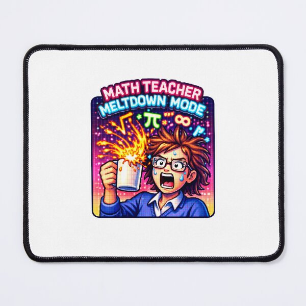 Item preview, Y2K Math Teacher Sticker - Meltdown Mode Funny 1 designed and sold by OrikuStudio.