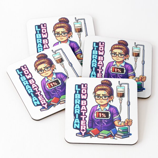 Item preview, Y2K Librarian Sticker - Low Battery Warning designed and sold by OrikuStudio.