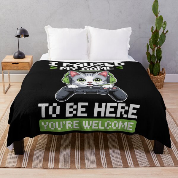 Item preview, I Paused My Game To Be Here Gamer Cat Video Games Grunge designed and sold by LittleBO5.