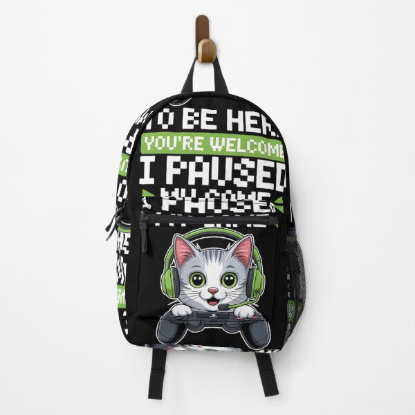 Item preview, I Paused My Game To Be Here Gamer Cat Video Games Grunge designed and sold by LittleBO5.