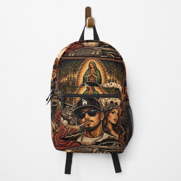 Item preview, West Coast Chicano Culture Collage - Lowrider & La Virgen Art designed and sold by Black Sheep Studios .
