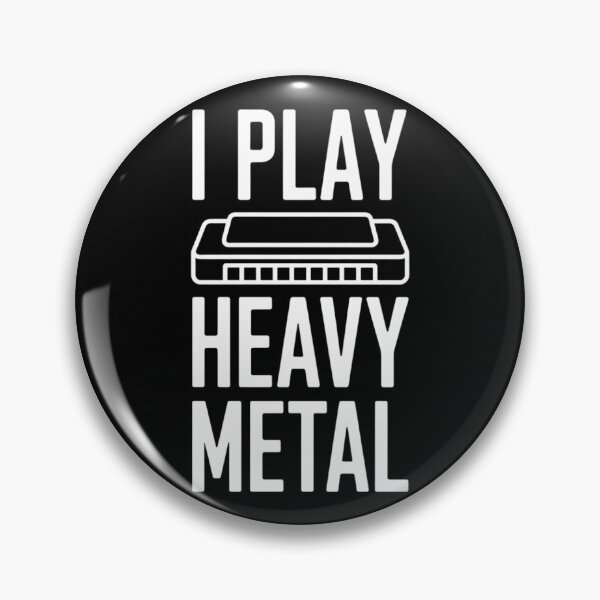 Item preview, I Play Heavy Metal  Funny Harmonica Band Music Blues designed and sold by LittleBO5.