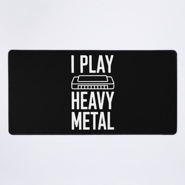 Item preview, I Play Heavy Metal  Funny Harmonica Band Music Blues designed and sold by LittleBO5.