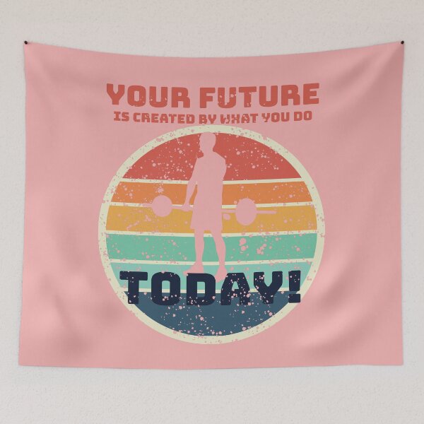 Item preview, Gym Motivation– Your Future Is Created Today designed and sold by positive vibes.