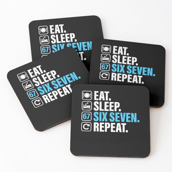 Item preview, 67 - Sixty Seven Number 67 Meme Eat Sleep Six Seven Repeat designed and sold by farhanhafeez.