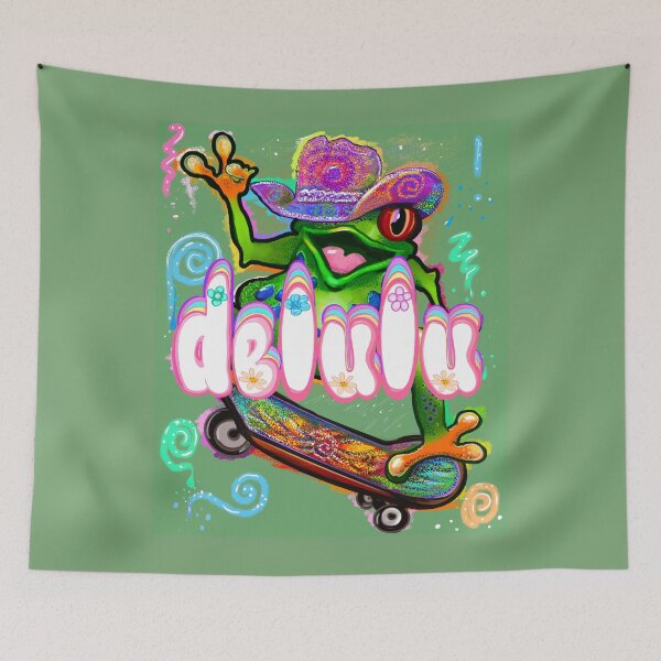 Item preview, Delulu cowboy Frog sarcastic funny humor designed and sold by Artonmytee.