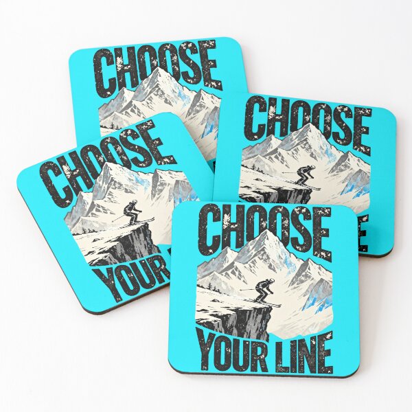 Item preview, Choose Your Line – Ski & Mountain Winter Sports Graphic Tee designed and sold by Maximilianos.