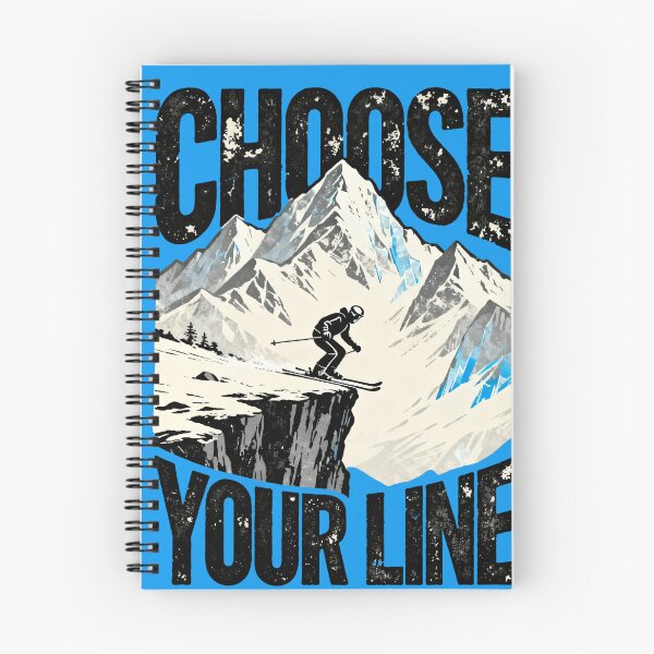 Item preview, Choose Your Line – Ski & Mountain Winter Sports Graphic Tee designed and sold by Maximilianos.