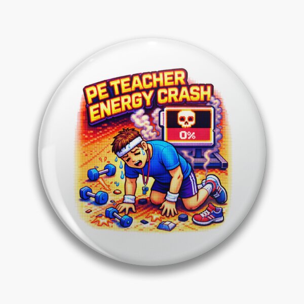 Item preview, Y2K PE Teacher Sticker - Energy Crash Chaos designed and sold by OrikuStudio.