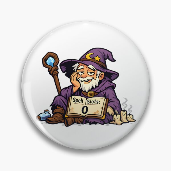 Item preview, Permanently Out of Spell Slots designed and sold by Signal and Ink.