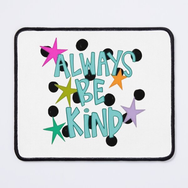 Item preview, Always Be Kind Teal Text with Colorful Stars Sticker designed and sold by ZyVoAli.