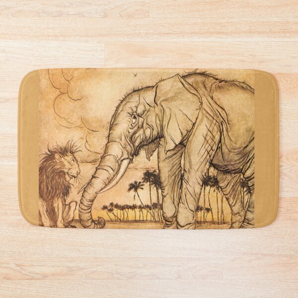 Item preview, Arthur Rackham - Aesop's Fables 1912 - Lion, Jupiter & Elephant designed and sold by Grand Illusions.