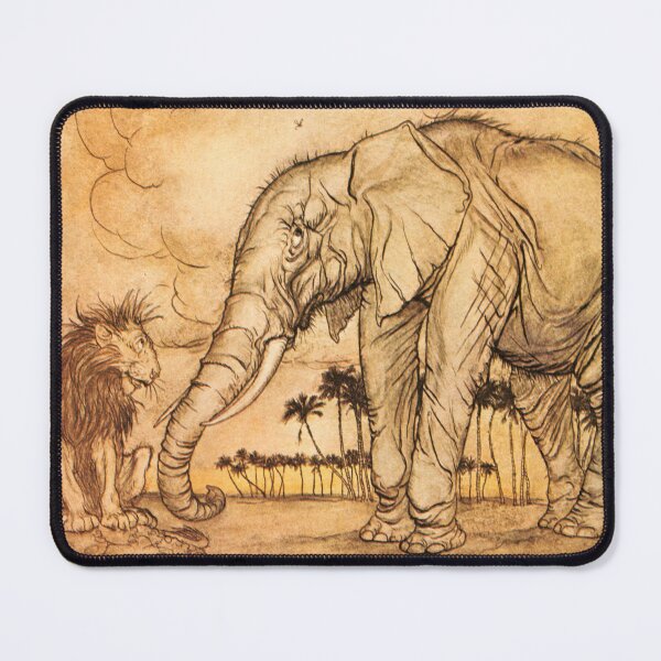 Item preview, Arthur Rackham - Aesop's Fables 1912 - Lion, Jupiter & Elephant designed and sold by Grand Illusions.