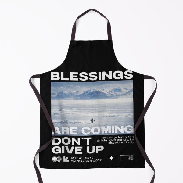 Item preview, Blessings Are Coming Dont Give Up Inspirational Penguin Arctic Landscape Art designed and sold by JolinChinn.