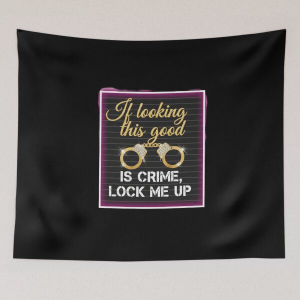 Item preview, If Looking This Good Is A Crime - Glamour Mugshot Gold & Neon Art designed and sold by shy8.