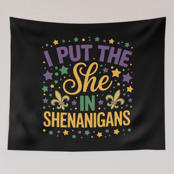 Item preview, I Put the She In Shenanigans Funny Mardi Gras Fleur De Lis designed and sold by LittleBO5.